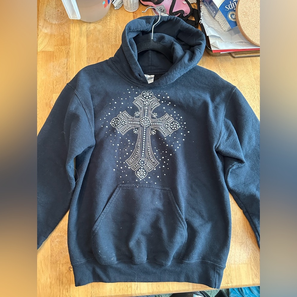 Cross hoodie y2k
